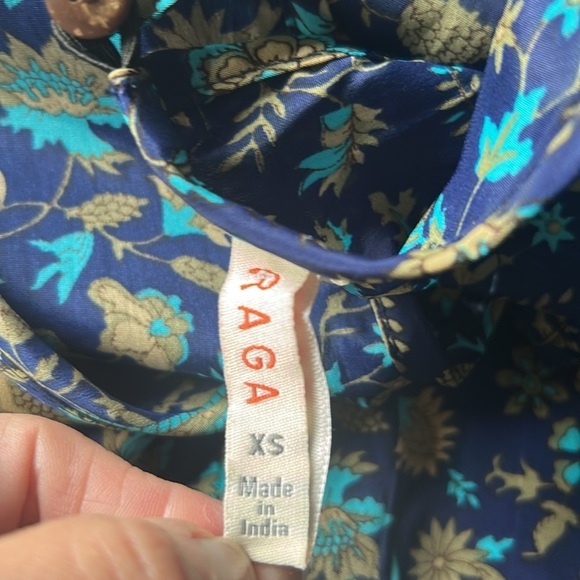 Evereve RAGA Floral Sapphire Blueprint Romper Size XS NWT - Picture 12 of 14